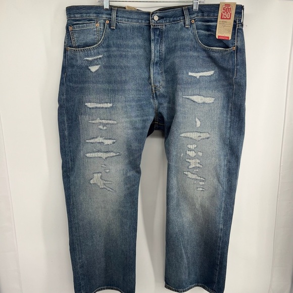 LEVIS 150th ANNIVERSARY Sz 46x30 501 ORIGINAL FIT JEANS 005013367 BLUE NWT
